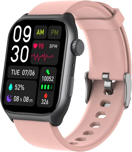 Miniatura 10 de YMS Reloj inteligente Android para mujer, 2.0 pulgadas, IP68 impermeable, reloj de fitness con Bluetooth (respuesta/llamada), monitor de frecuencia