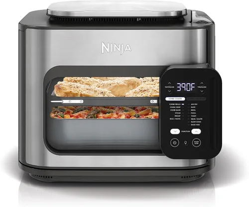 Ninja Combi Multicocina, horno y freidora de aire, comidas completas en 15 minutos, funciones 14 en 1, cocina combinada + freír al aire, hornear,