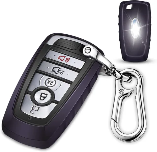 Miniatura 17 de QBUC para Ford Funda para llavero con llavero, Funda de TPU suave para llave de coche Compatible con Ford Fusion F150 F250 F350 F450 F550 Edge