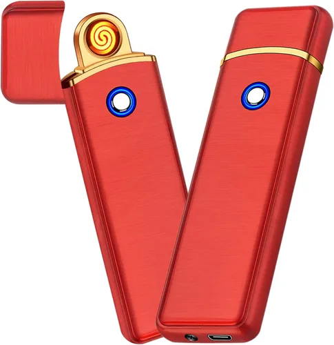 Miniatura 10 de Encendedor electrónico, encendedor inteligente recargable por USB, encendedor eléctrico fresco, portátil, de doble cara, resistente al viento, sin