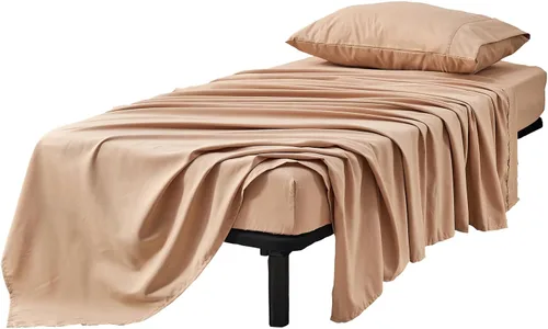 Miniatura 34 de Kingnex Sábanas de sofá cama individual para sofá cama extraíble de 36 x 72 pulgadas, microfibra suave de doble cepillado 1800, 3 piezas incluyen 1
