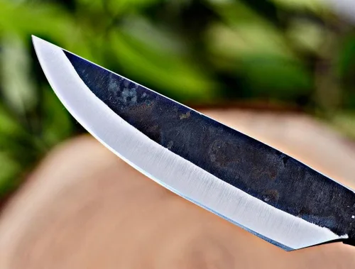 Miniatura 3 de Poshland - Cuchillo nórdico Viking de Odin Raven de 10.3 pulgadas - Hoja de acero al carbono forjada a mano de 6.5 pulgadas, empuñadura de cabeza