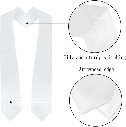 Miniatura 3 de gradois Unisex Adult Plain Graduation StoleSash 60" long