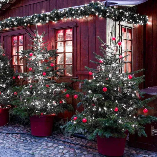 Miniatura 4 de Mini luces LED de Navidad de 0.197 in, tira de luces LED para decoración de árboles de Navidad en exteriores e interiores, grado comercial, cable