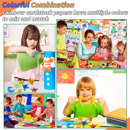 Miniatura 7 de Papel Cartulina de 50 Colores a Granel 12" x 12", 150 Hojas 250gsm/92 lb 50
