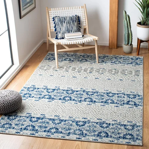 Miniatura 28 de SAFAVIEH Madison Collection - Alfombra decorativa de 2 pies 3 pulgadas x 4 pies, color carbón y gris, diseño bohemio chic, no desprende pelusa