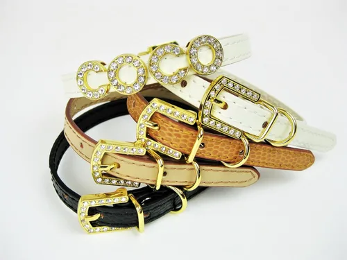 Miniatura 4 de House of Furbaby Collar de perro extra pequeño Personalizado Collar fino para perro Dorado Luxe para Chihuahua, Yorkie, Minion, Shih Tzu