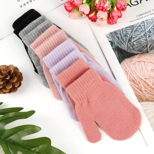 Miniatura 52 de ONESING 5 pares de guantes de invierno negros para bebés y niñas - Guantes cálidos para recién nacidos