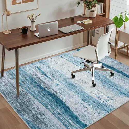Miniatura 59 de chakme Tapete para silla de oficina para suelo de madera dura, 48 x 36 pulgadas, protector de escritorio de computadora de fácil deslizamiento