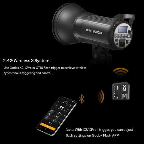 Miniatura 3 de Godox SK400IIV 400Ws Flash Estroboscópico de Estudio GN65 5700K 2.4G con Lámpara de Modelado LED Montaje Bowens Luz Estroboscópica Monolight