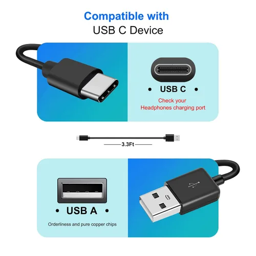 Miniatura 2 de Cable de carga rápida USB-A a USB-C de 6.6 pies para iPad Pro de 12.9 pulgadas (3ª 4ª 5ª 5ª 6ª generación) de 11 pulgadas de 4ª/3ª/2ª/1ª