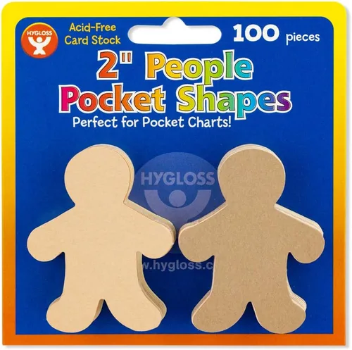 Hygloss Productos Personas Recortes de papel Familia culturalmente diversa, cartulina, mini de 2", 100 ct, 2 pulgadas, surtido