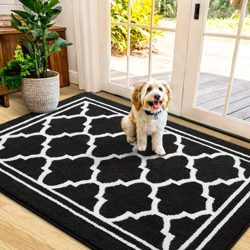 Miniatura 12 de Buganda Alfombra para Puerta Interior, Felpudo Resistente a la Suciedad y Absorbente, Antideslizante, Alfombras de Perfil Bajo para Entrada Marrón