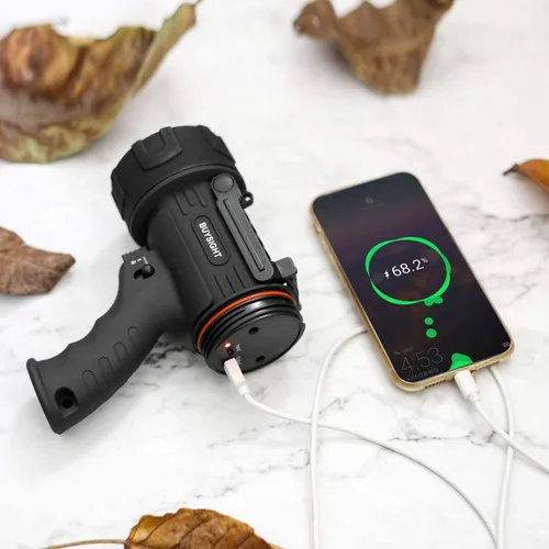 Miniatura 6 de Linterna recargable de foco BUYSIGHT, linterna de foco portátil de 800 lúmenes impermeable lámpara de caza con filtro rojo (negro)