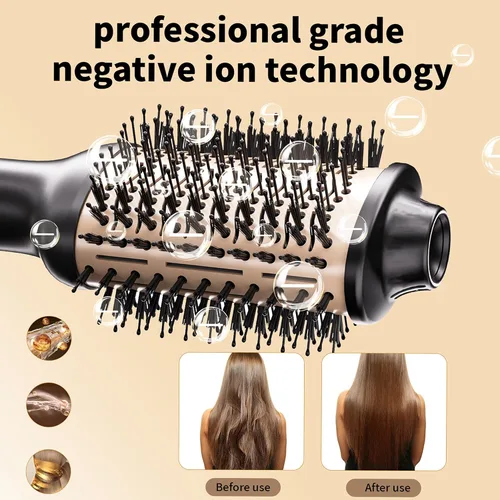 Miniatura 5 de NOOR Cepillo secador de pelo caliente 4 en 1, control de encrespamiento, cepillo secador de pelo, cepillo secador de pelo, cepillo para secar