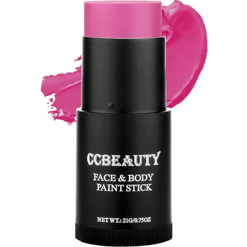 Miniatura 14 de CCbeauty Barra de pintura facial naranja, kit de pintura facial, base de maquillaje SFX de cobertura completa, pintura corporal hipoalergénica