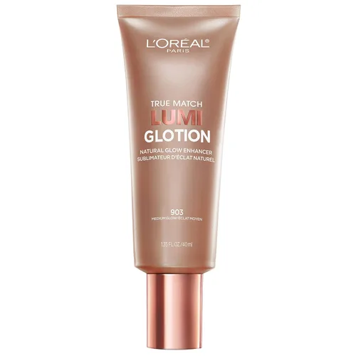 Miniatura 18 de L'Oréal Paris Maquillaje True Match Lumi Glotion, Potenciador de brillo natural, Iluminador resaltador, Gotas bronceadoras para un brillo bañado por