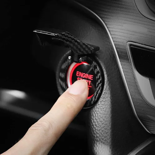 Miniatura 6 de Cubierta Universal de Botón de Arranque/Parada de Motor, Adorno de Control de Energía de Coche de Aleación de Aluminio, Cubierta de Botón