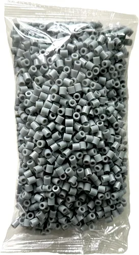 Juego de cuentas de fusible, 2,000 piezas de 0.197 in, cuentas de hierro para planchar, fusión, juego de manualidades Gris