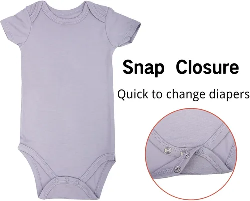 Miniatura 32 de GUISBY Body de manga corta para bebé, rayón de verano, recién nacido, niños y niñas, 0-24 meses