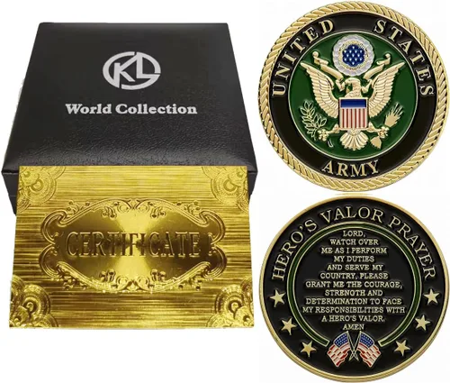 Miniatura 4 de US Marine Corps Challenge-Coins - Juego de vitrina y soporte con broche de banderas estadounidenses, los mejores regalos militares del Cuerpo