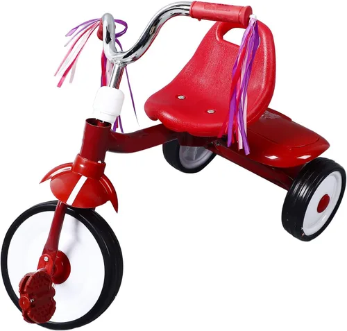 Miniatura 9 de Triciclo para niños pequeños, triciclo para niños con caja de almacenamiento abatible, asiento ajustable de 3 posiciones, diseño plegable