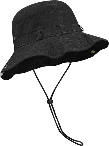 Miniatura 4 de Croogo Sombrero de ala ancha Bonnie de verano, sombrero de sol para pesca, estilo vaquero, sombrero de pescador, safari al aire libre, caza