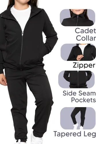 Miniatura 5 de STRETCH IS COMFORT Conjunto de chaqueta y chándal Cadet para niña Niño 4-16