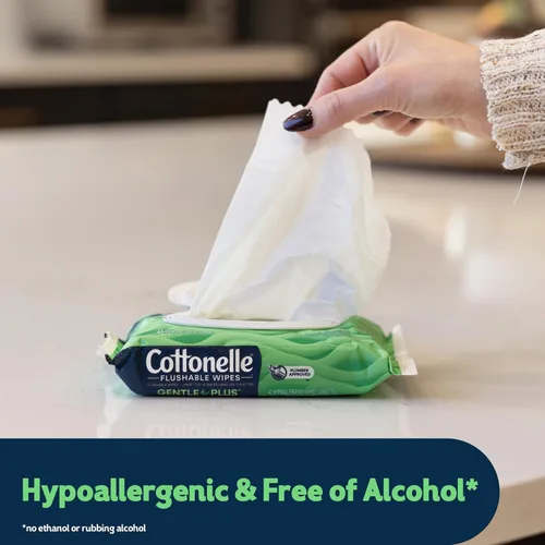 Miniatura 3 de Cottonelle FreshCare - Recambio de paños de limpieza desmontables de 168 unidades (paquete de 8), 10036000489856, 1