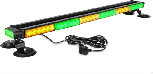 ASPL Barra de luz estroboscópica LED de 38.5 pulgadas, 78 LED, doble cara, intermitente, de alta intensidad, luz estroboscópica de advertencia de