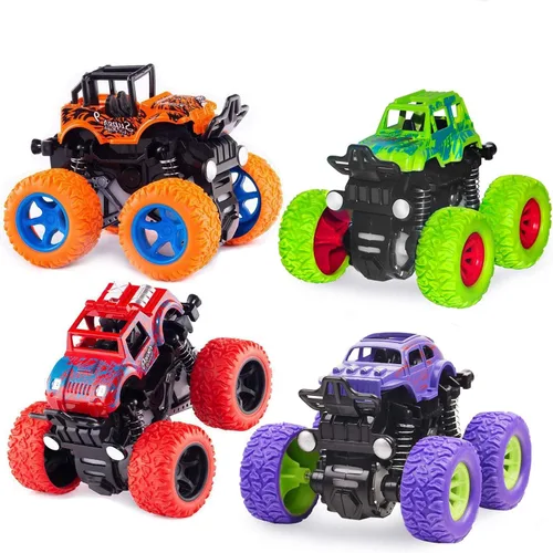 Monster Truck Toys – Coches de juguete accionados por fricción para niños pequeños de 2 a 4 años, 3 a 5, 4 a 7 años, regalo ideal para fiestas de