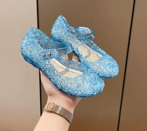 Miniatura 2 de Sandalias de gelatina para niñas, zapatos de vestir de princesa para niña pequeña talla 9, fiesta de baile de reina cosplay, disfraces planos Mary