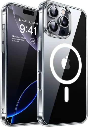 Miniatura 9 de CANSHN Funda magnética para iPhone 15 [compatible con MagSafe y probada contra caídas de grado MIL], funda delgada translúcida mate, antiarañazos, a