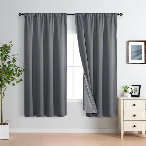 Miniatura 36 de XWZO Cortinas Opacas 100% Blancas - Cortinas de Bloqueo Total de Calor y Luz con Forro Negro para Dormitorio/Cuarto de Lavado, Paneles de Ventana