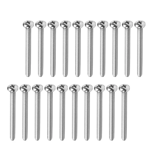 Miniatura 62 de Tornillos de máquina de jalar de perilla M4-0.028x0.197 in M4-0.028x0.197 in Tornillos de cabeza plana métrica Phillips Drive Tornillo de cabeza
