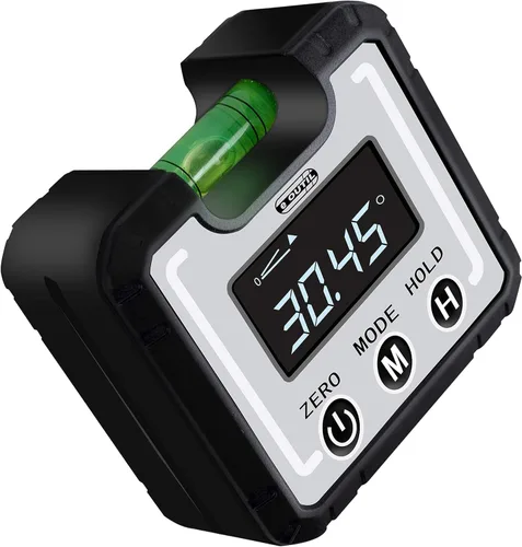 Buscador de ángulo digital magnético y vial de burbujas de nivel, inclinómetro de calibre de ángulo de 90 °, transportador de calibre cónico de