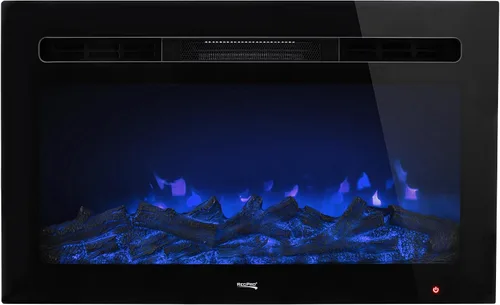 Miniatura 6 de RecPro Chimenea de RV Chimenea eléctrica empotrada Vidrio con vista de tronco Incluye control remoto (26 pulgadas de ancho)