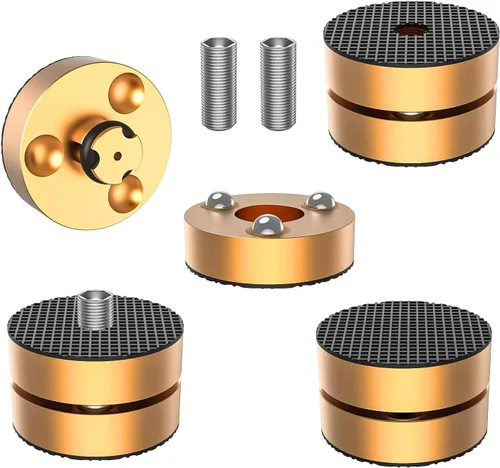 Miniatura 8 de Audiocrast 4X puntas de alta fidelidad para altavoces de 30x33 mm, almohadillas de aislamiento para patas de aluminio, amortiguador de choque