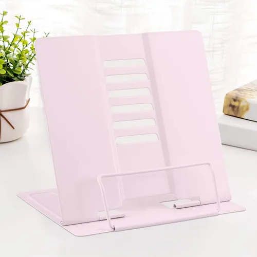 Miniatura 19 de MSDADA - Soporte de libros de escritorio, soporte de libros de lectura, de metal, ajustable, para libros de cocina, documentos, portátil