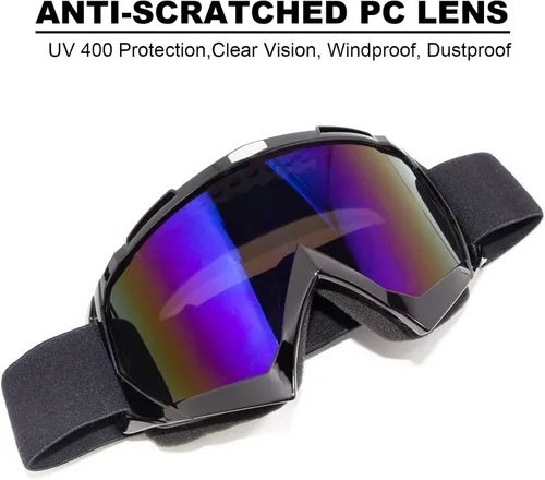 Miniatura 3 de Gafas de motocross para motocicleta, ATV, motocross, equitación, todoterreno, adultos, hombres, mujeres, jóvenes, niños