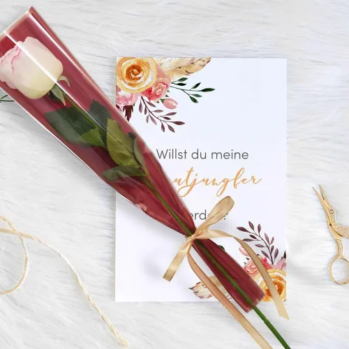 Miniatura 4 de BEISHIDA 50 bolsas de plástico para envolver flores de celofán, para suministros de ramo de floristería, Día de la Madre, Día de San Valentín
