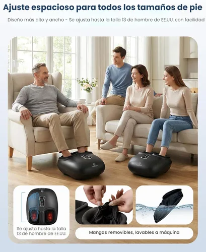 Miniatura 6 de COMFIER Shiatsu - Masajeador de pies con calor, vibración, máquina de masaje de pies de compresión rodante para fascitis plantar, dolor neuropatía