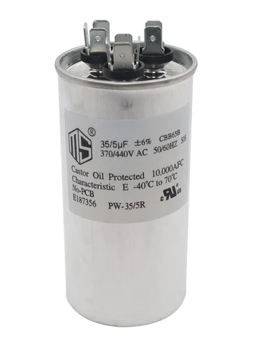Miniatura 4 de METER STAR 70+5 MFD 70/5 uf 370V/440V AC Condensador redondo de doble carrera CBB65B para condensador recto frío/aire acondicionado condensador/AC