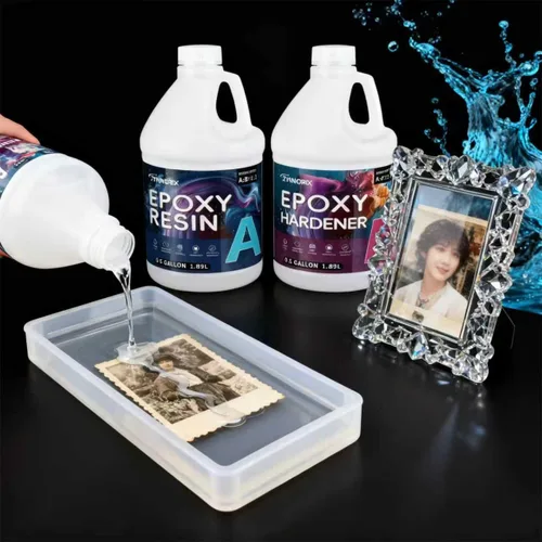 Miniatura 7 de ZYNNORIX - Kit de resina epoxi transparente, fuerte, duradero, no amarillea, sin burbujas, autonivelante, para bricolaje, joyas, mesa, moldes