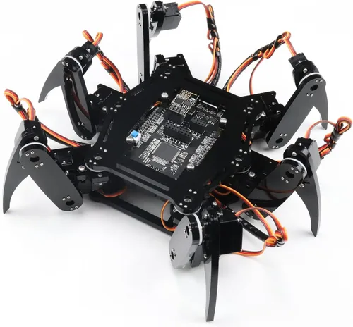 Freenove Kit de robot hexápodo (compatible con Arduino IDE), torsión de arrastre para caminar, control remoto de aplicaciones, proyecto servo STEM