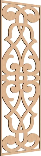 Miniatura 53 de 9 3/8"W x 24 3/8"H x 1/4"T Bellaire Decorativos Paneles de pared de madera calado, abedul