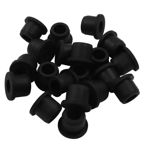 Miniatura 4 de Hordion 20 ojales de goma con orificio de taladro de 1/2 pulgada, orificio de identificación de 5/16 pulgadas, tapones negros para tubos de vinilo