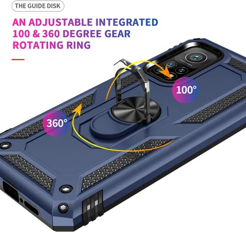 Miniatura 6 de Funda para Xiaomi 10T 5G Mi 10t Pro 5G con protector de pantalla, protección militar delgada a prueba de golpes Armor Defender Funda protectora