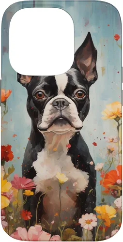 Miniatura 17 de Boston Terrier in Flower Garden Dog Art Lovers Design Case for iPhone 17