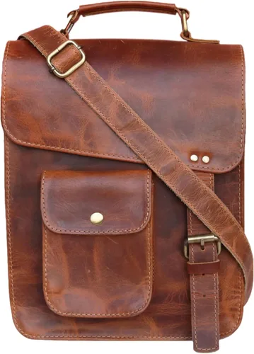 Miniatura 10 de Bolso de mensajero de cuero, bolso de hombro, bolso cruzado vintage para mujeres y hombres, bolso de lona para hombre, cartera de hombre